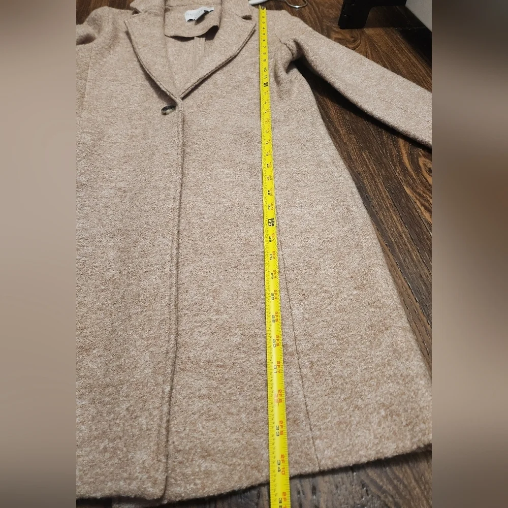 Rachel Zoe Beige Wool Blend Tan Long Coat SZ XS EUC - Picture 7 of 14